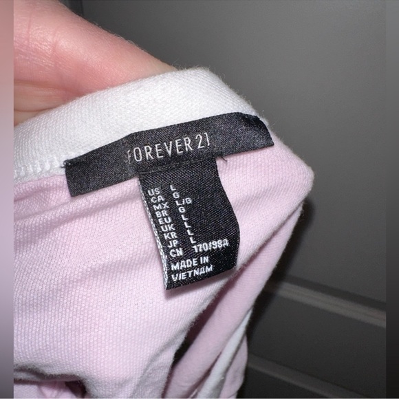 Pink and White Forever 21 Halter Bodysuit - Picture 4 of 4